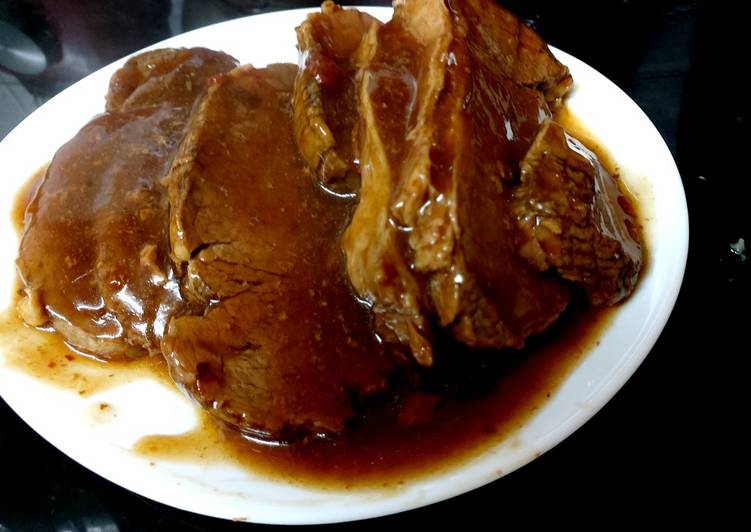 Step-by-Step Guide to Prepare Quick My Slow Cook Beef Joint in a lovely Gravy 🤩
