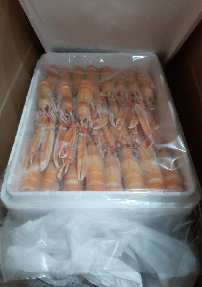 Una foto de Cigalas hervidas