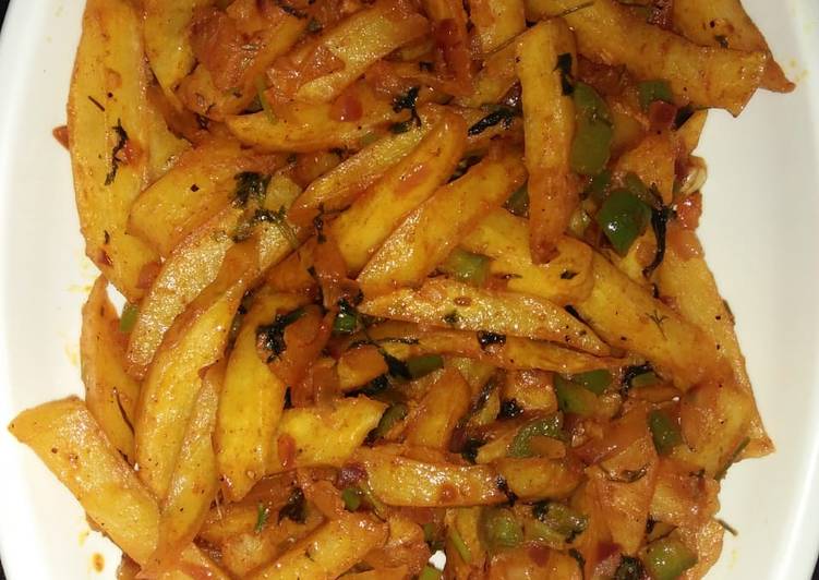 Yummy masala fries/chips masala