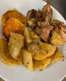 Pollo al horno con naranja
