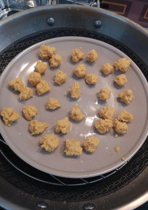A picture of Chicken sweet potato tiny meatballs for babies (finger food).