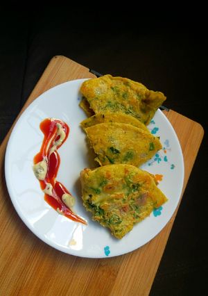 A picture of Vegan omelets.