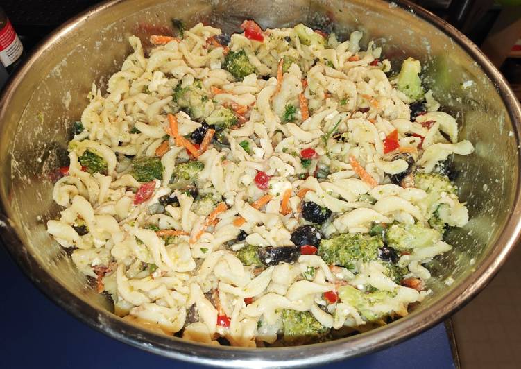 Steps to Prepare Any-night-of-the-week Greek Pasta Salad (Version 1)