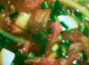 Hình của món Canh đậu hũ cà chua.