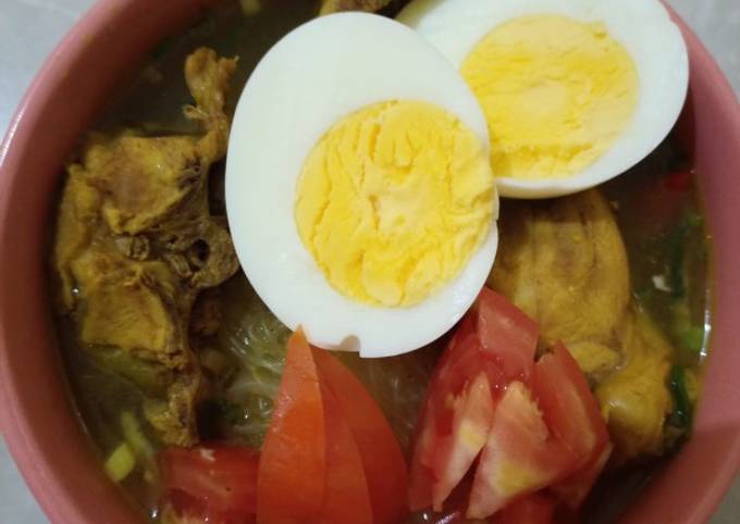 Soto Ayam Kuah Kuning foto resep utama