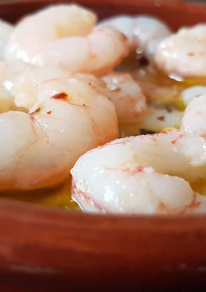 Una foto de Gambas al ajillo