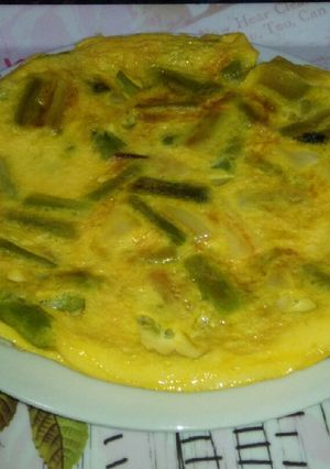 Una foto de Tortilla de ajos tiernos