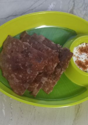 A picture of Singhara Flour Thalipith.