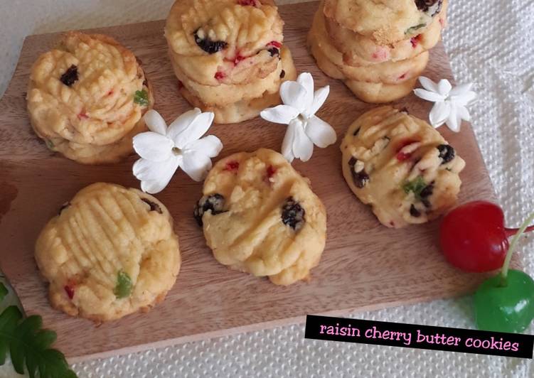 Raisin Cherry Butter Cookies / Butter Cookies Kismis Ceri