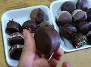 Una foto de chocolate coberturas