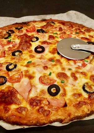 Una foto de Pizza de coliflor