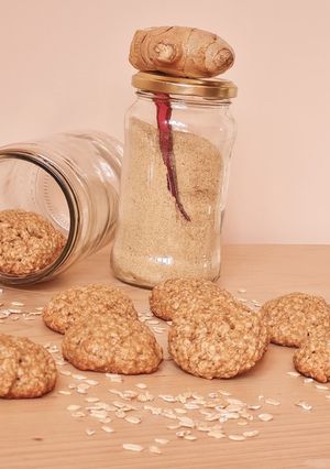 Una foto de Galletas de avena y jengibre