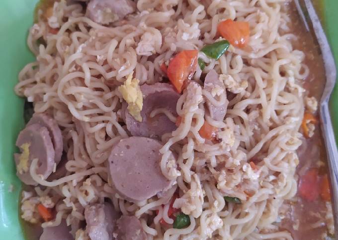 Resep Mie goreng nyemek sederhana Anti Gagal