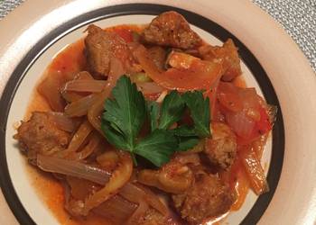 Fast Cooking Methods Home style hot sausage in tomato sauce   Delicious Nutritious