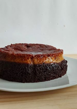 Una foto de Chocoflan