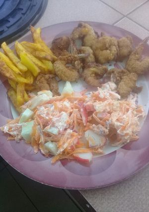 Una foto de Camarones empanizados