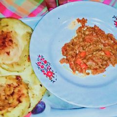 A picture of Tuna fish kabab.