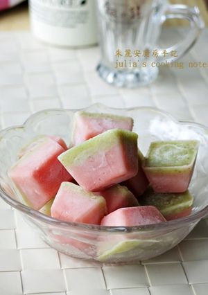 [西瓜冰磚]簡單3步驟完成好吃又好看水果冰 的食譜成品照片
