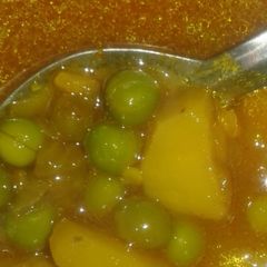 A picture of Aloo Matar.
