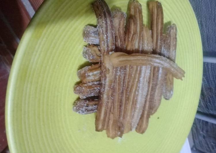 Churros relleno❤ con dulce de leche 😋 sin máquina para churros