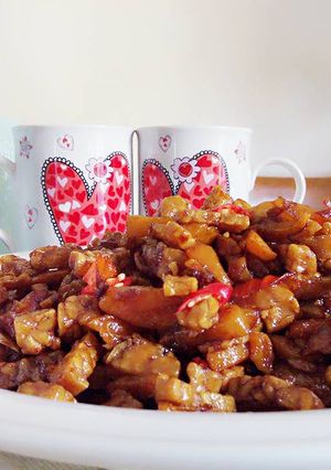 Foto resep Lauk Pauk : Tempe Ubi Orek Pedas Manis