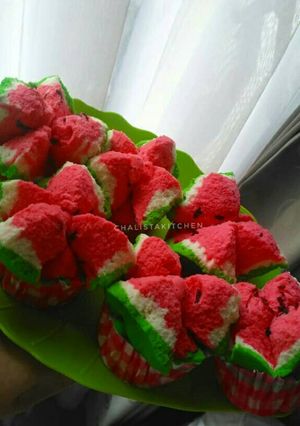 Foto resep Bolu kukus semangka