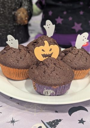 Csokis muffin Halloween-re recept fotója