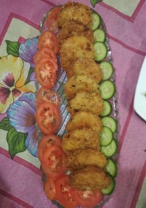 A picture of Chicken vegi kabab.