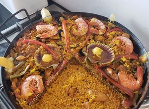 Una foto de Paella valenciana original