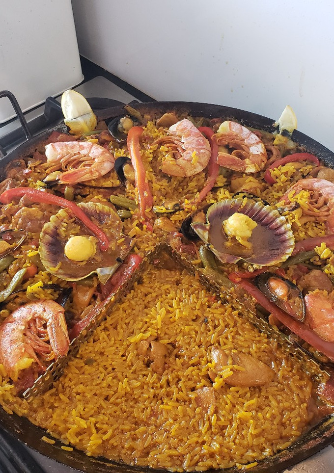 Una foto de Paella valenciana original