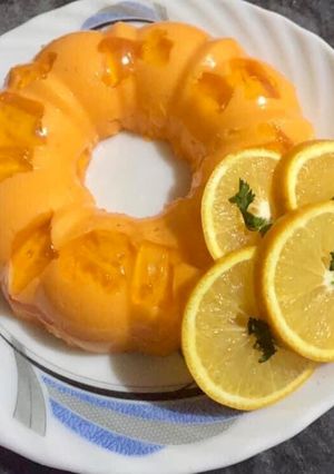 A picture of Custard orange cake ❤️.