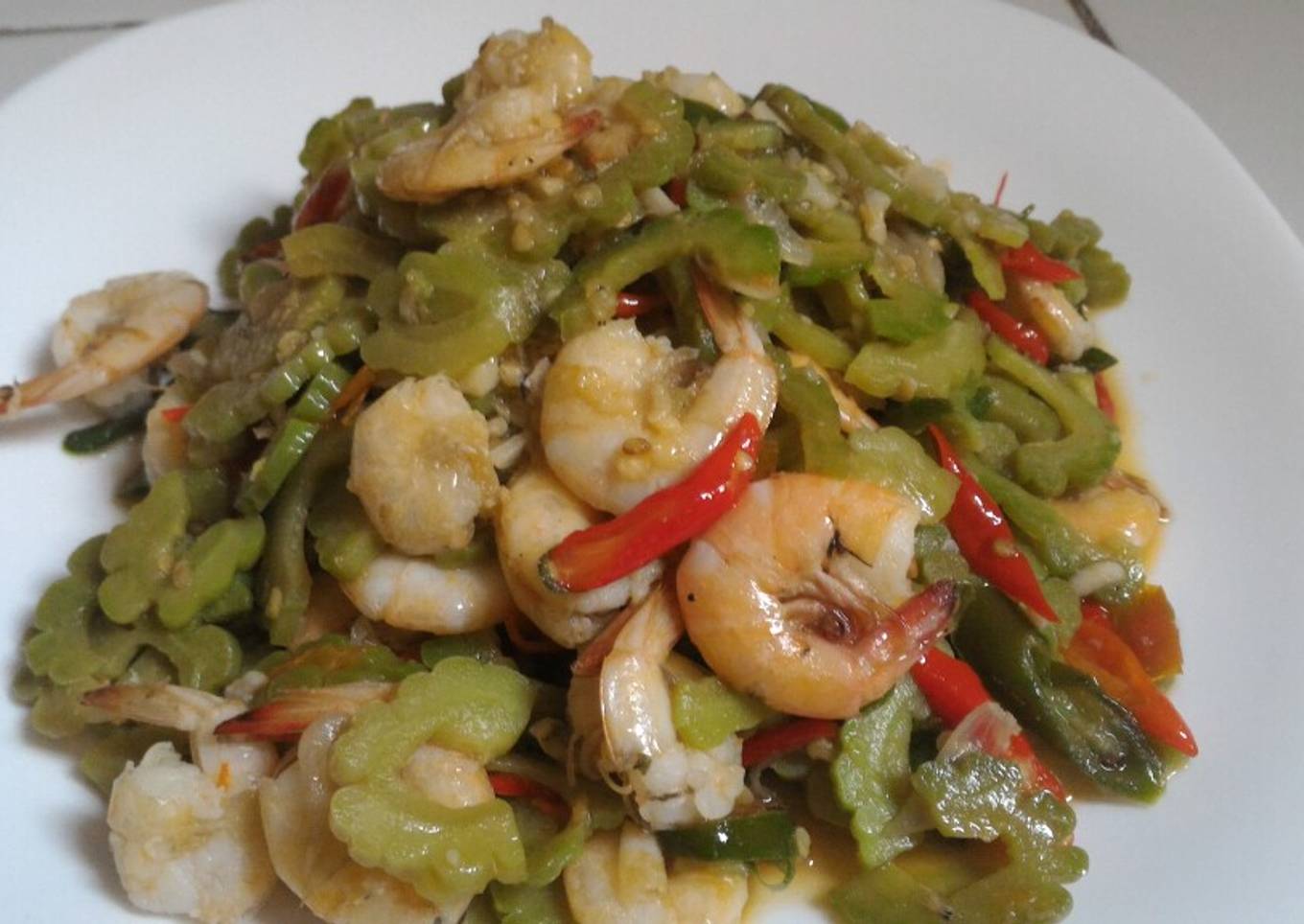 Sayur pare+udang enak 😋