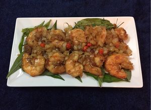 Hình của món Tôm rang muối.