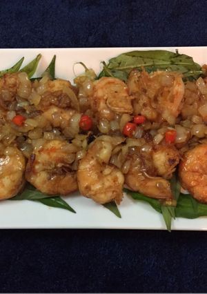 Hình của món Tôm rang muối.