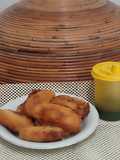 Pisang kepok kuning goreng siram chocolate collata