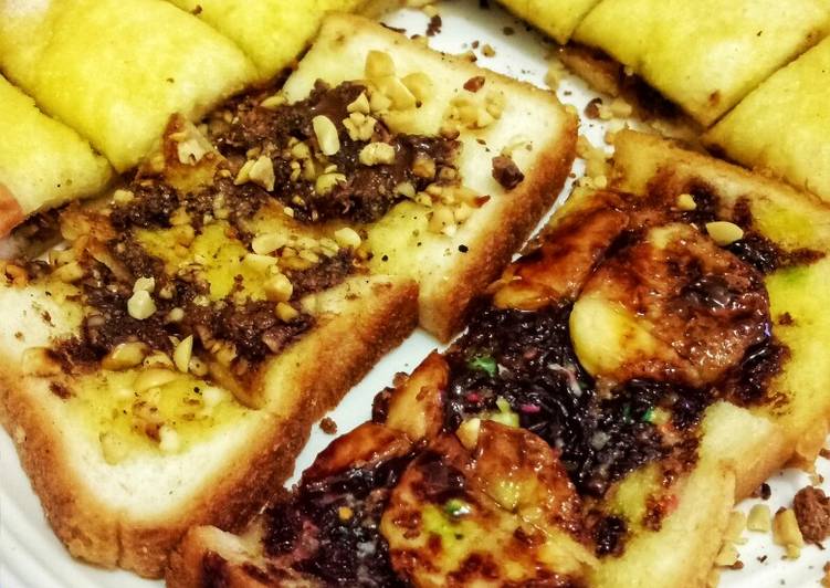 Roti Tawar Kukus Pisang Cokelat