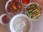 Hình ảnh của gà sốt cay