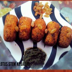 A picture of Lotus Stem Kebabs (kebab Nadir Shahi.