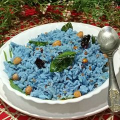 A picture of Butterfly Pea Flower Healthy Lemon Rice.