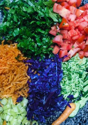 صورة لوصفة طبق سلطه خضراء 🔥🥒🥬🍅