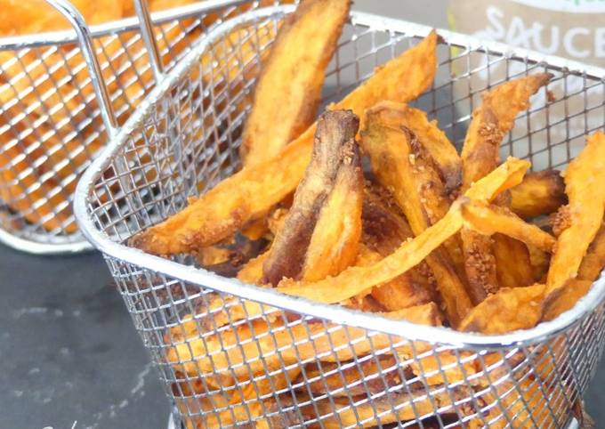 Frites de patates douce au four