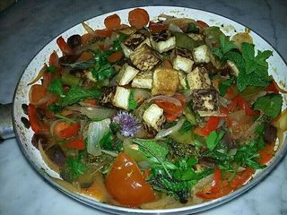 Thai style ~ red curry veggie sauté