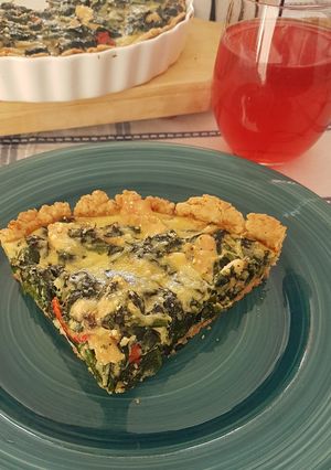 Una foto de Quiche de Pollo Espinaca
