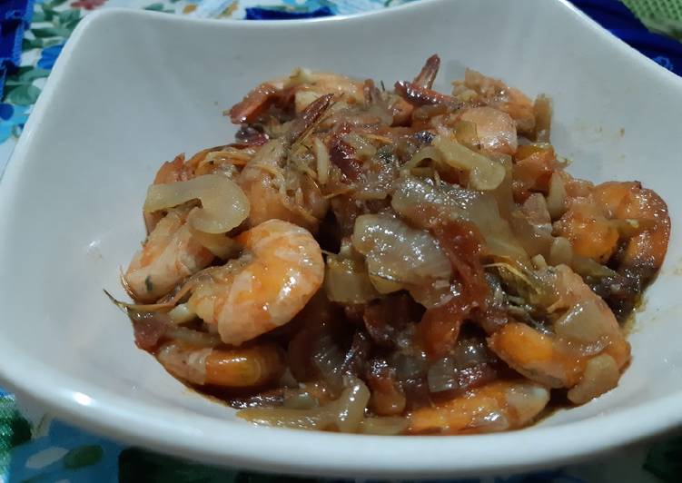Resep Udang oseng bumbu sederhana | Cara Masak Udang oseng bumbu sederhana Yang Lezat