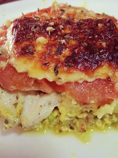 Una foto de Pastel de verduras y pollo