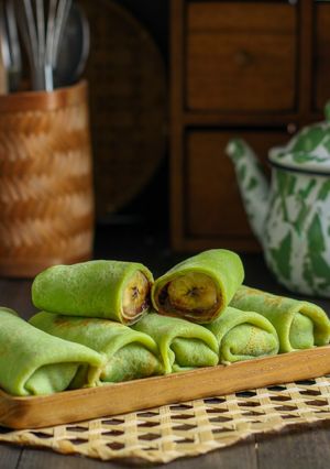 Foto resep Dadar Gulung Isi Pisang Cokelat