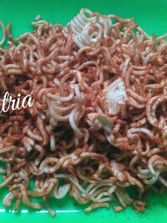 Foto resep Mie kering pedas manis