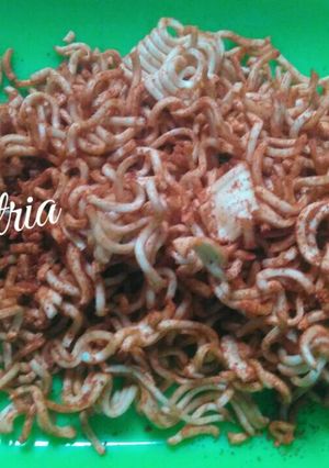 Foto resep Mie kering pedas manis