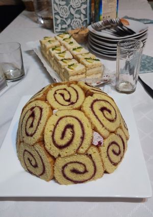 Charlotte torta málnás-fehércsokis mousse-al recept fotója