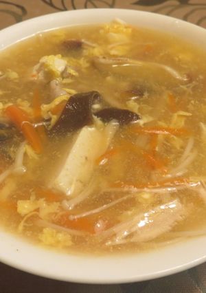 A picture of Taiwanese Hot and Sour Soup.